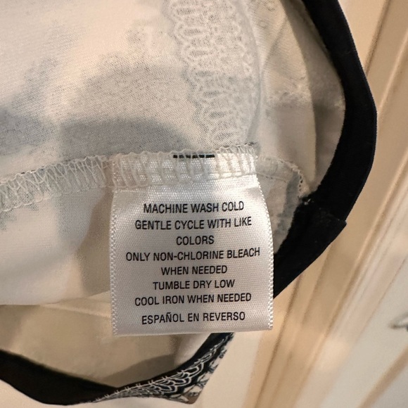 Charter Club Cream and Black Paisley Blouse - Picture 5 of 5